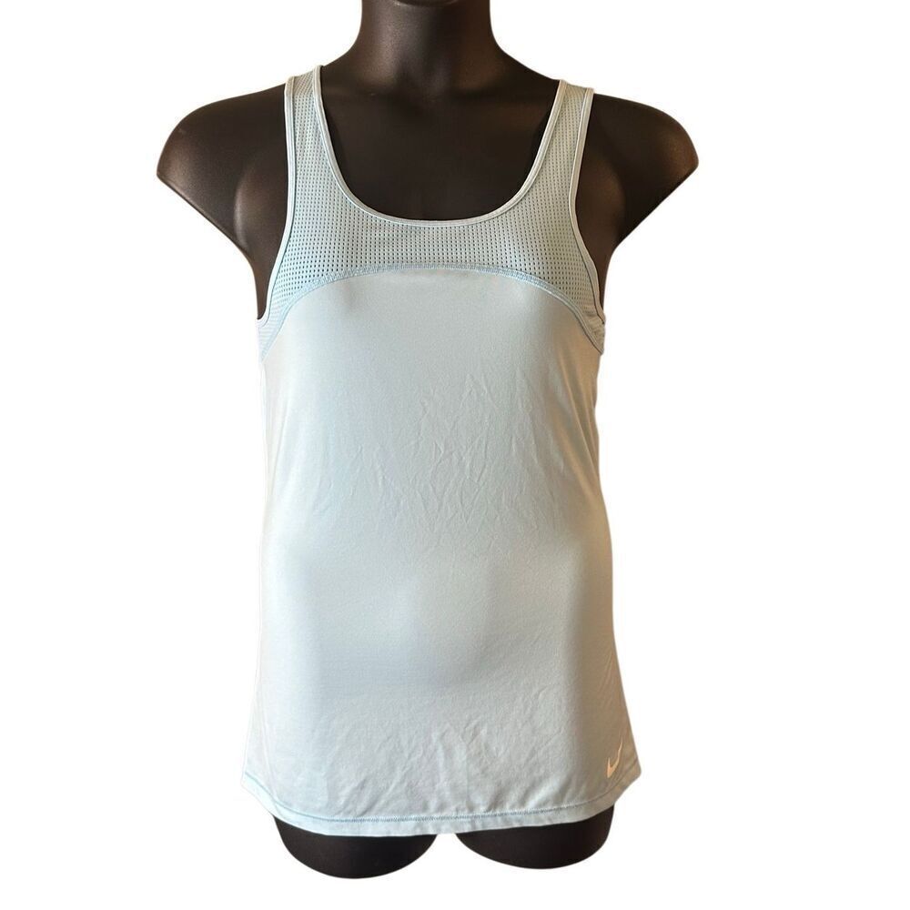 Nike Women's Light Blue Pro Hypercool Racerback Athletic Tank Top Size Large NWT